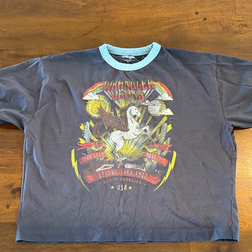 Wrangler Brown and Cream T-Shirt